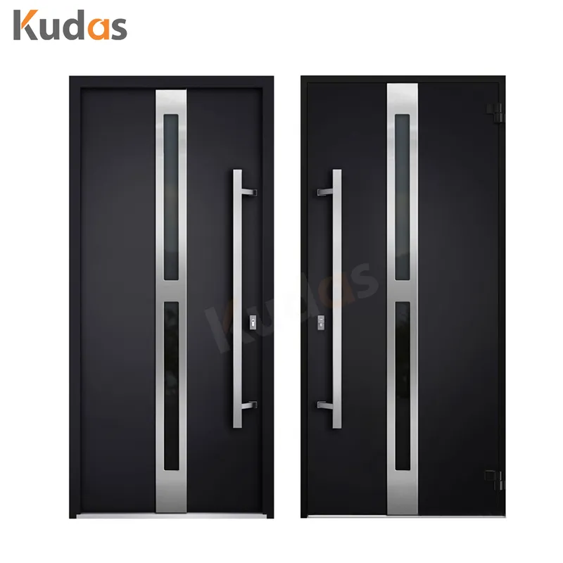 Kudas Modern Luxury Entry Front Exterior Metal Security Steel Door