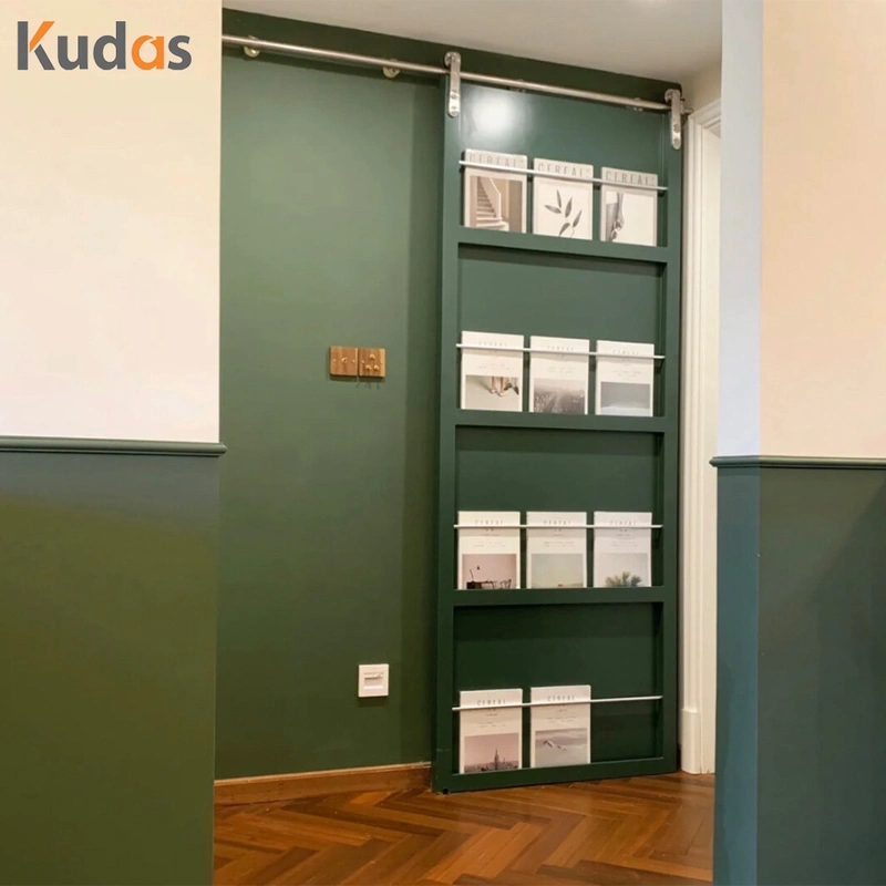 Composite Wooden Bedroom Interior Doors Barn Door with Bookshelf