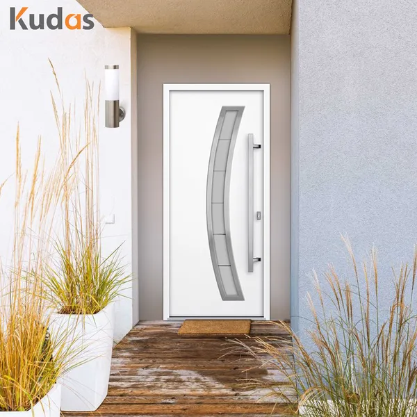 Exterior Main Entrance Front Armoured Bulletproof Steel Metal Pivot Door