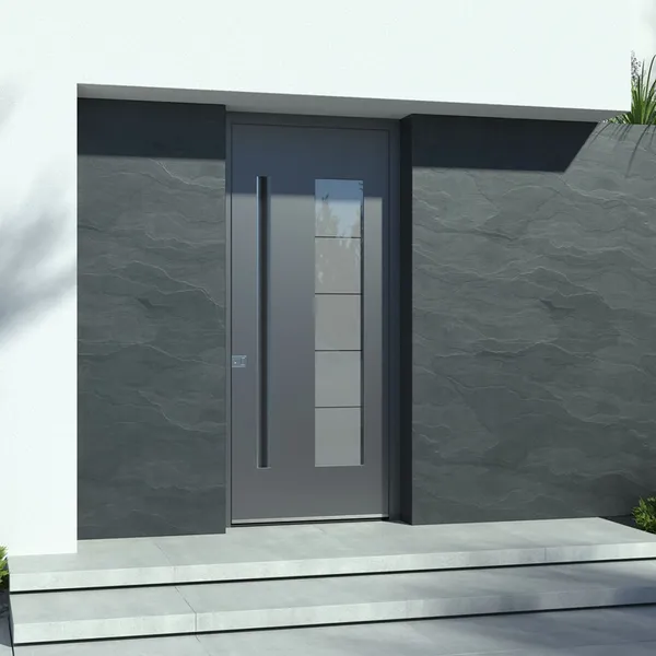 Kudas Luxury Steel Metal Glass Doors Exterior Entrance Door 