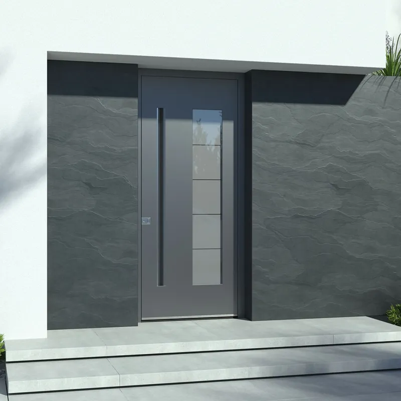 Kudas Luxury Steel Metal Glass Doors Exterior Entrance Door 