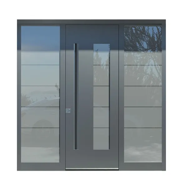 Kudas Luxury Steel Metal Glass Doors Exterior Entrance Door 