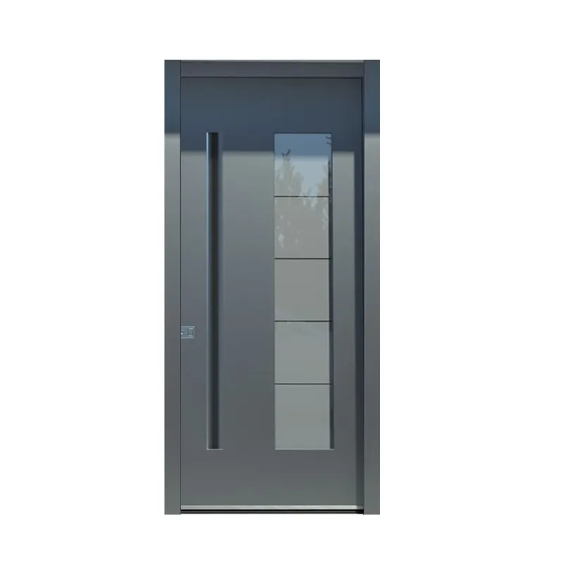 Kudas Luxury Steel Metal Glass Doors Exterior Entrance Door 