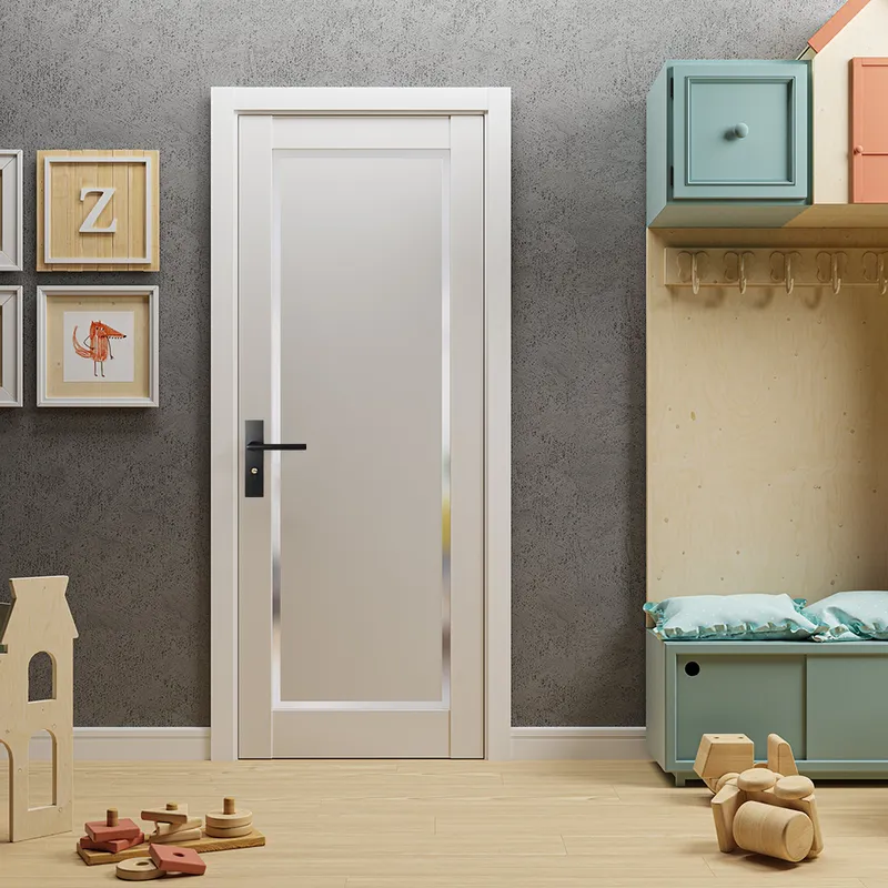 باب غرفة المعيشة من الخشب الصلب mdf الداخلي من مادة بولي كلوريد الفينيل wpc