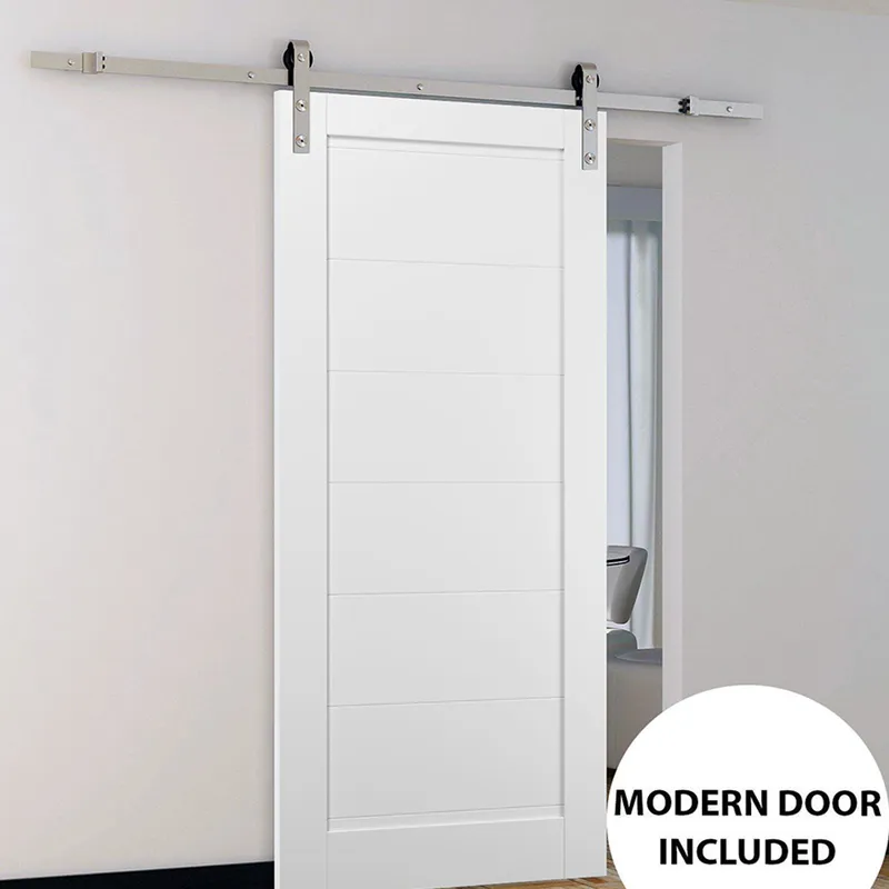 باب الحظيرة المنزلق الداخلي - باب الحظيرة المنزلق mdf مع الأجهزة