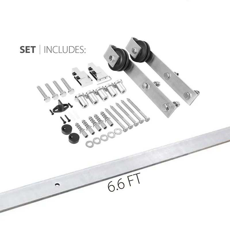 باب الحظيرة المنزلق الداخلي - باب الحظيرة المنزلق mdf مع الأجهزة