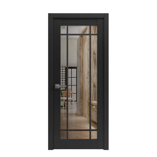 باب من الألومنيوم مصنوع من الزجاج المقسى والعزل الحراري المنخفض