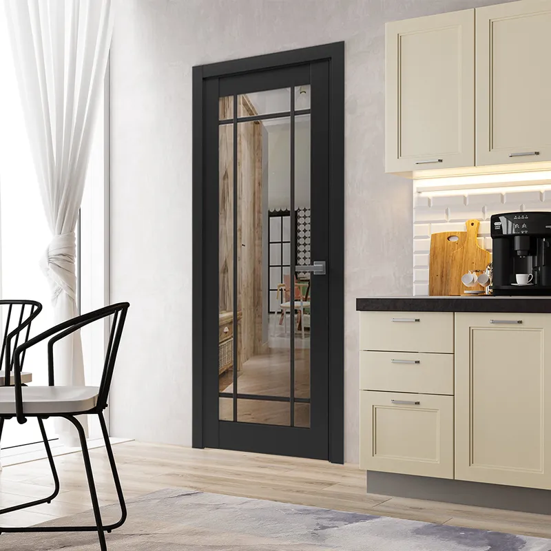 باب من الألومنيوم مصنوع من الزجاج المقسى والعزل الحراري المنخفض