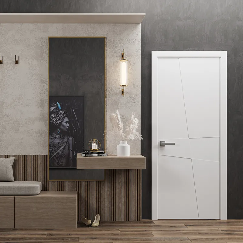 مدخل الغرفة الداخلي mdf PVC الخشبي الخشبي الزجاجي باب الخشب الصلب