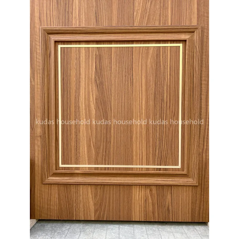 سطح اللوحة الداخلية باب خشبي صلب من الخشب للمشروع