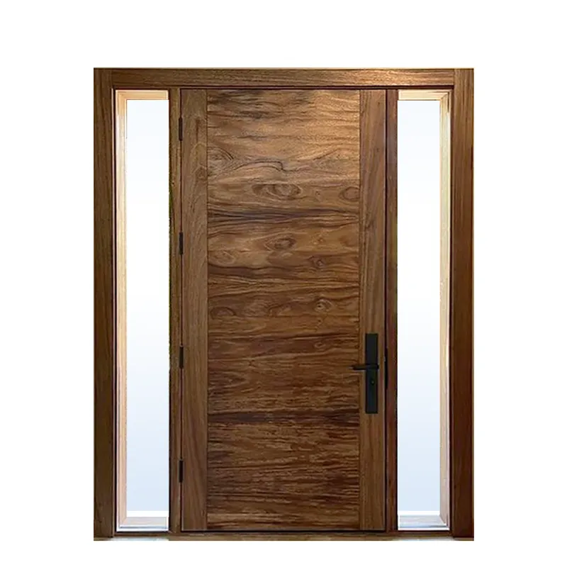 مدخل المدخل الأمامي المعدني الصلب الحديث تصميم البوابة الرئيسية الباب المحوري