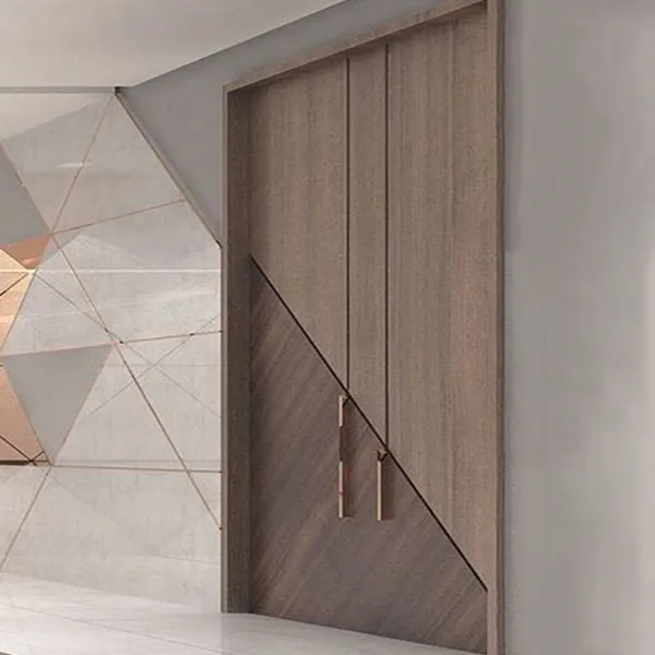 الباب الأمامي دخول فولاذي خشبي خارجي أمان باب خشبي فولاذي