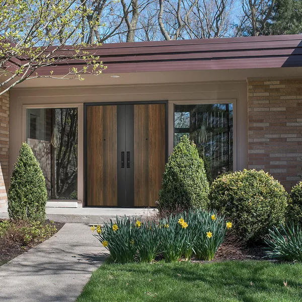 باب أمامي خشبي للمدخل الرئيسي للأمن الخارجي