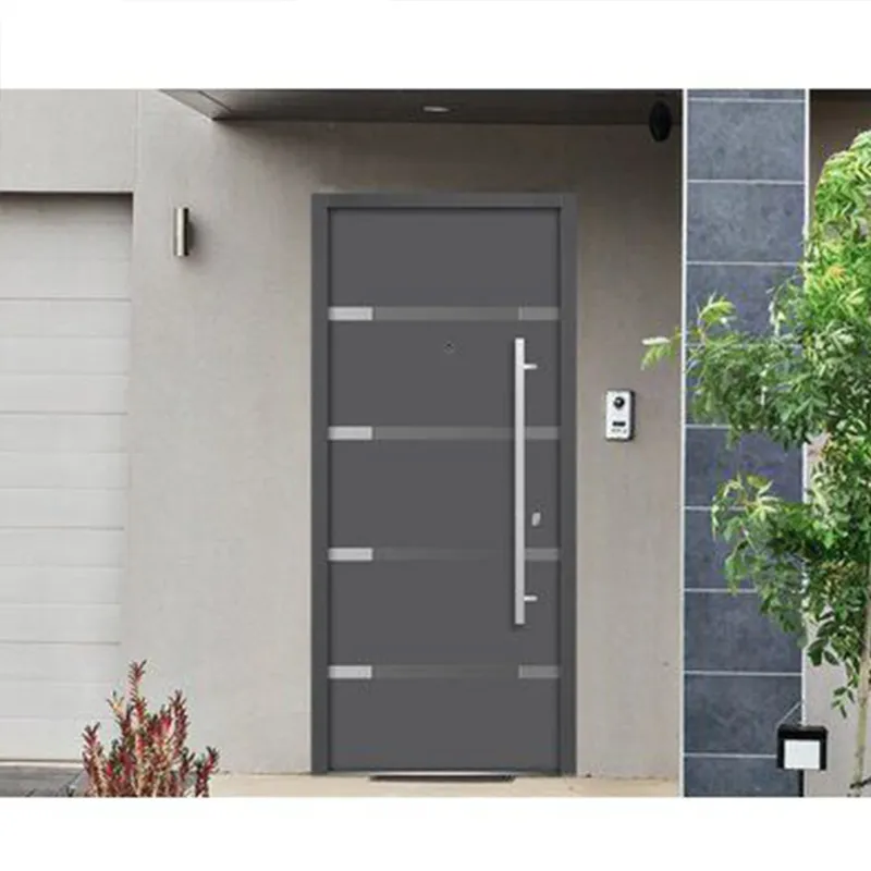 المدخل الرئيسي الخارجي أبواب محورية أمامية من الفولاذ المقاوم للصدأ