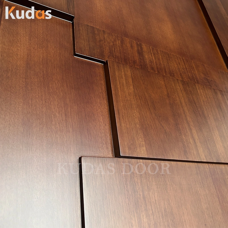 نموذج ثلاثي الأبعاد لمدخل المدخل، باب محوري خشبي، باب محوري مع قفل ذكي