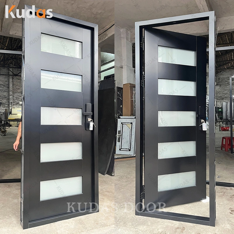 Exterior Modern Entry Stainless Steel Front Swing Entrance Door
