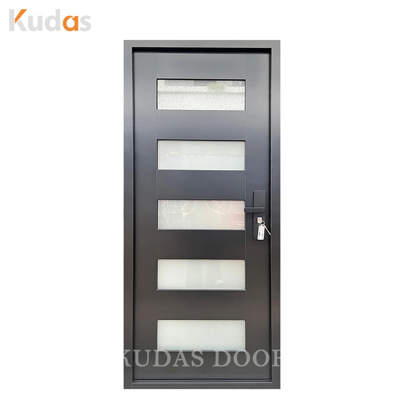 Exterior Modern Entry Stainless Steel Front Swing Entrance Door