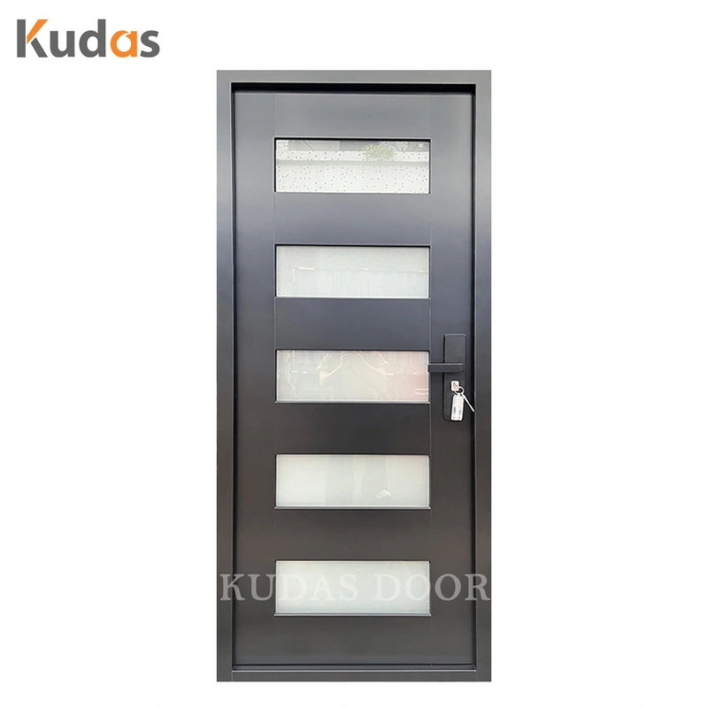 Exterior Modern Villa Entry Stainless Steel Front Pivot Entrance Door