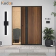 Front Entrance Exterior Solid Wooden Pivot Walnut Entry Door for Villa
