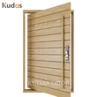 Steel exterior security front wooden entry aluminum pivot door