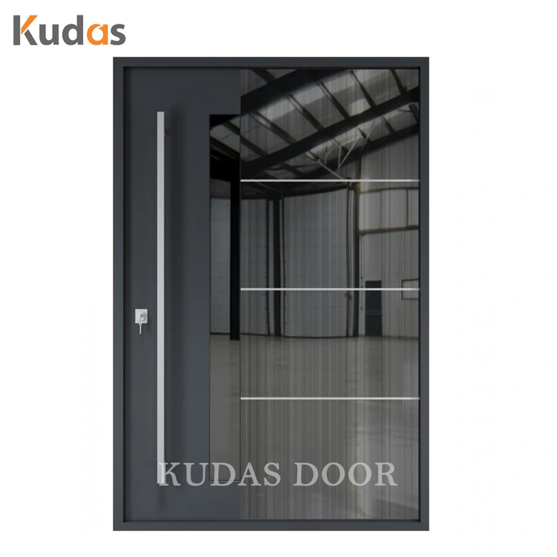 Front Exterior Main Entrance Security Stainless Steel Pivot Doors