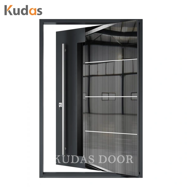 Front Exterior Main Entrance Security Stainless Steel Pivot Doors