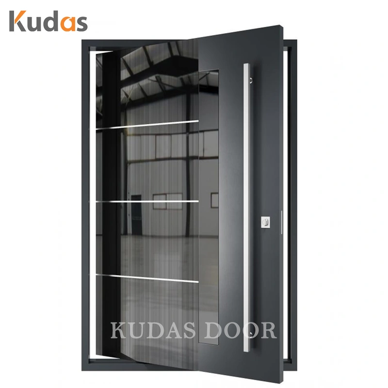 Front Exterior Main Entrance Security Stainless Steel Pivot Doors