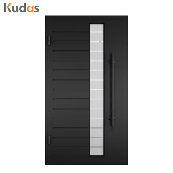 Exterior Steel Wooden Entry Security Door For Villa Main Entrance