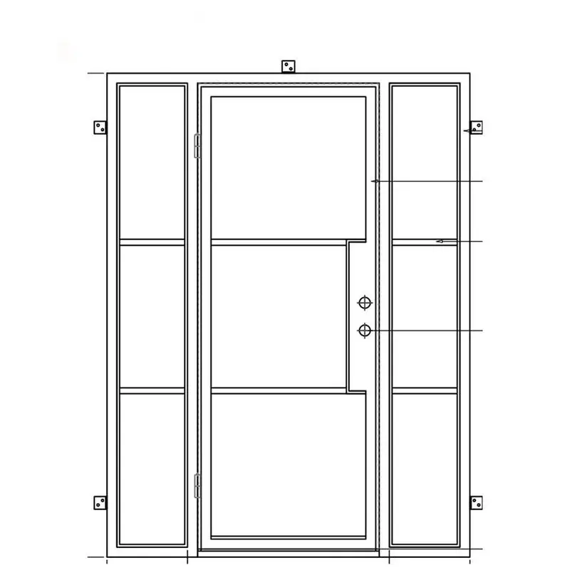 High Quality Front Door Prices Cast Single Iron Wrought Door