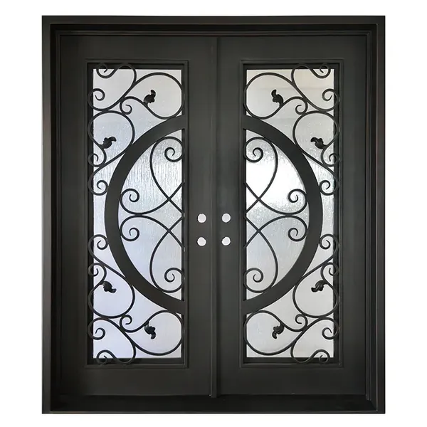 Factory Manufacture Exterior Rustic Wrought Iron Front Door