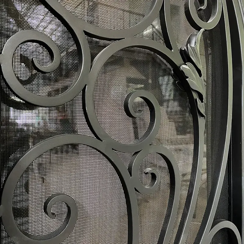 Factory Manufacture Exterior Rustic Wrought Iron Front Door