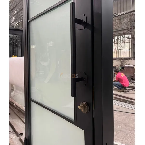 Arch Decorative Grille Double Wrought Iron Entrance Front Doors