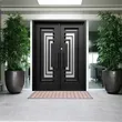 Grill design cheap decorative wrought iron door with french