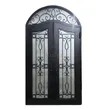 Security swing entrance iron gate exterior wrought iron french door