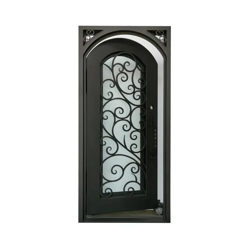 Front Glass Door Outdoor Villa Doors Windows Wrought Iron Door
