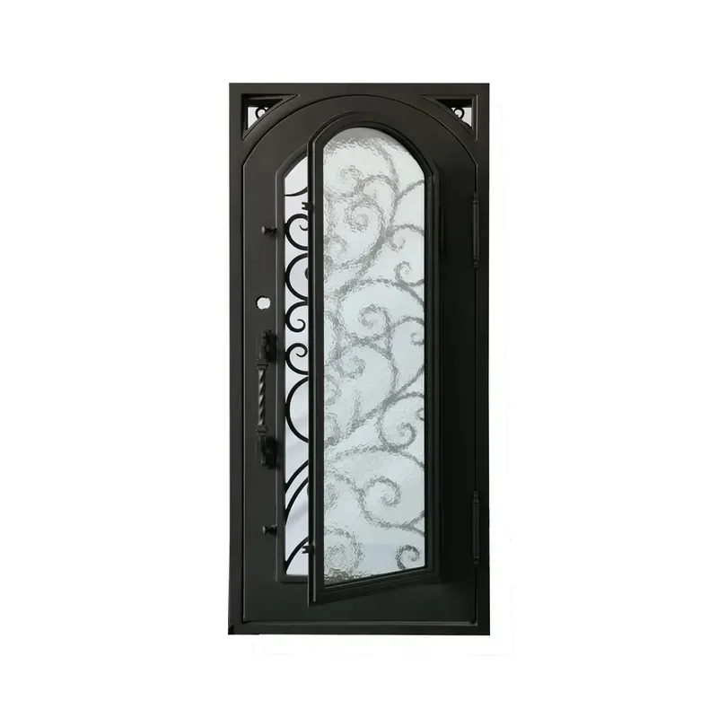 Front Glass Door Outdoor Villa Doors Windows Wrought Iron Door