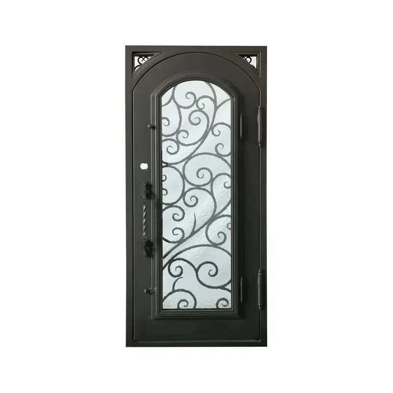 Front Glass Door Outdoor Villa Doors Windows Wrought Iron Door