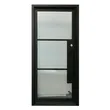Single Front Entry Wrought Iron Door With Matt Black Finish