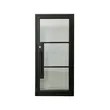 Single Front Entry Wrought Iron Door With Matt Black Finish