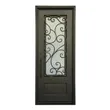 European Main Security Front Entrance Gate Double Wrought Iron Doors
