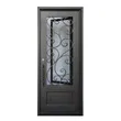 European Main Security Front Entrance Gate Double Wrought Iron Doors