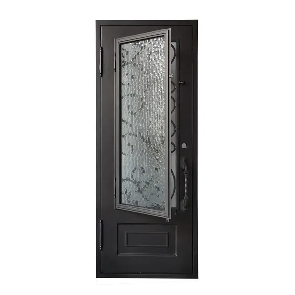 European Main Security Front Entrance Gate Double Wrought Iron Doors
