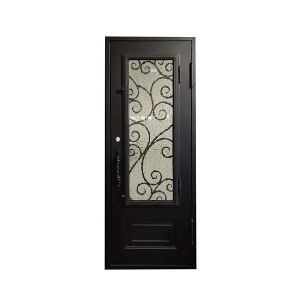 Iron Glass Grapevine Pre Hung Double Front Entry Wrought Door