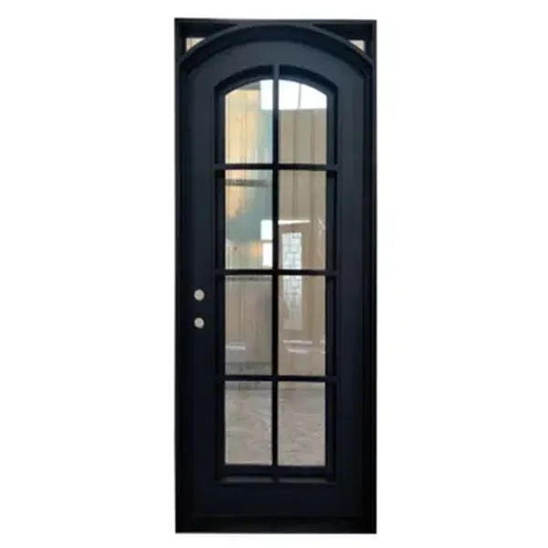 Main Entrance Modern Custom Wrought Iron Prehung Front Entry Door