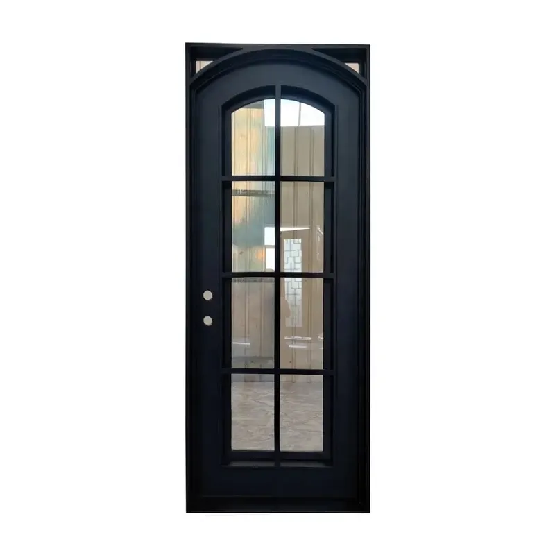 Main Entrance Modern Custom Wrought Iron Prehung Front Entry Door