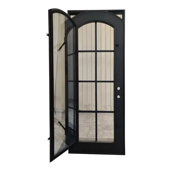 Main Entrance Modern Custom Wrought Iron Prehung Front Entry Door