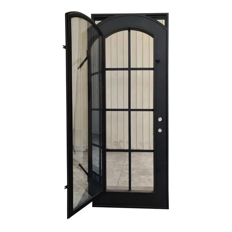 Main Entrance Modern Custom Wrought Iron Prehung Front Entry Door