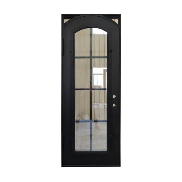 Main Entrance Modern Custom Wrought Iron Prehung Front Entry Door