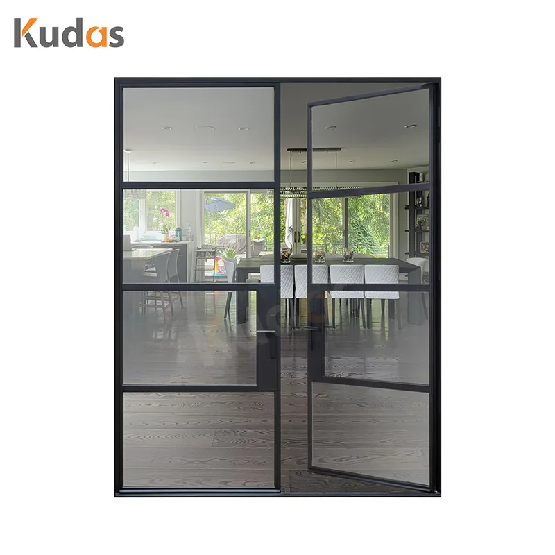 European Exterior Front Entrance Gate Double Wrought Iron Door