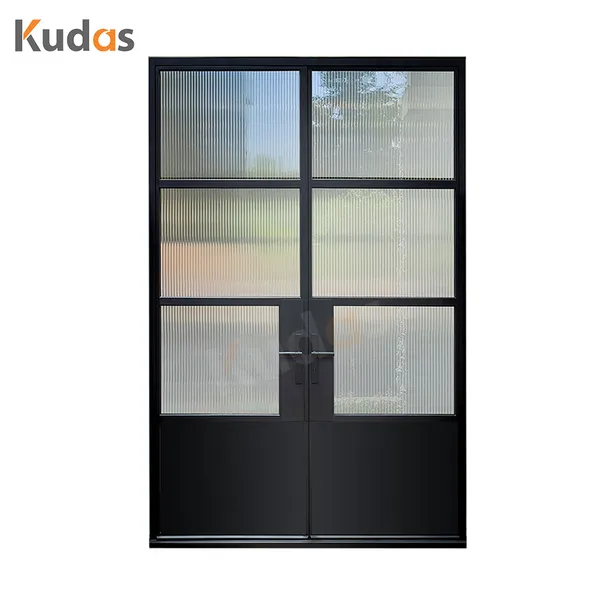 French Iron window exterior front wrought iron frame entrance door